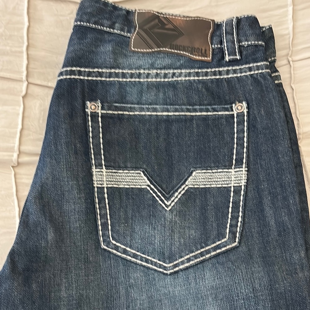 Rock & Roll Denim Men's Blue Jeans
